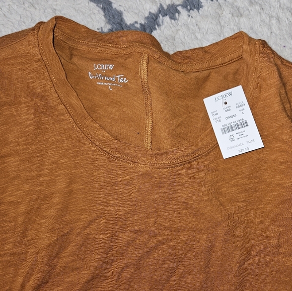 J. Crew girlfriend long sleeve tee large new with tags - Picture 2 of 5